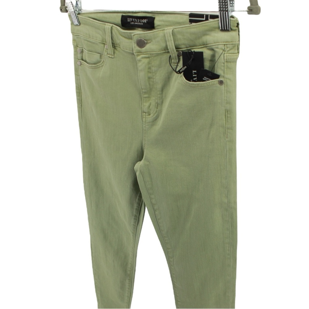 Liverpool Olive Green Skinny Jeans - Picture 3 of 9